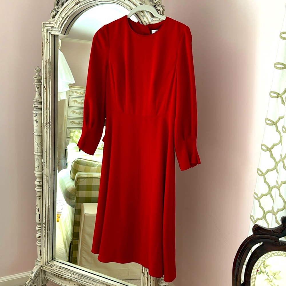 LK Bennett Red Dress as scene on Kate Middleton